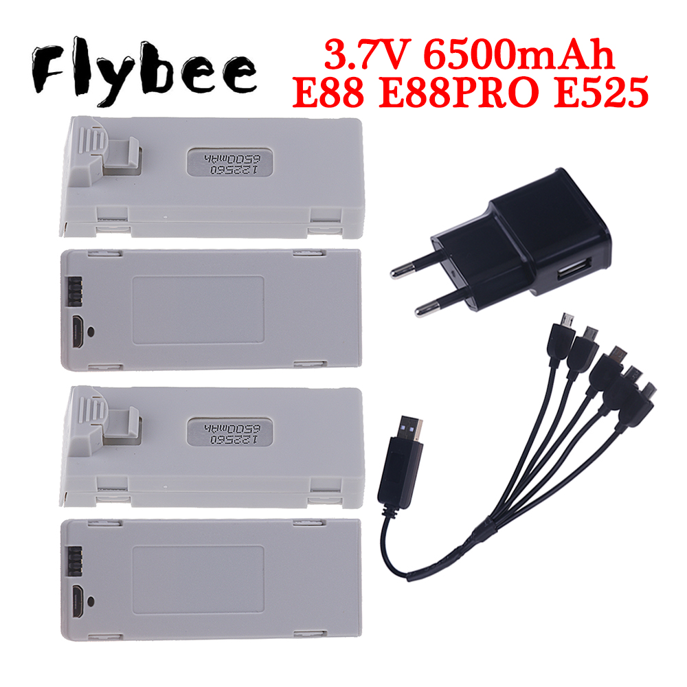 Drone Rc Quadcopter Controller - Original E88 Battery 3.7V 6500mAh Lipo