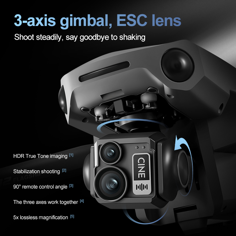 8K 3 Axis Gimbal Brushless 7.2 - Drone Rc App review and price