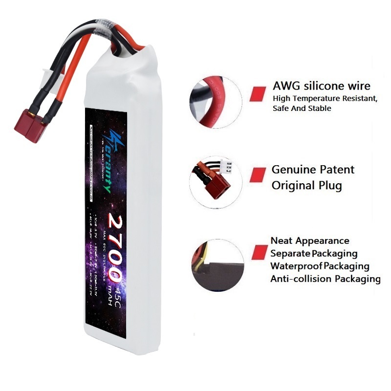 1/3PCS 2S 7.4V Lipo Battery 27 - Drone And Car review and price
