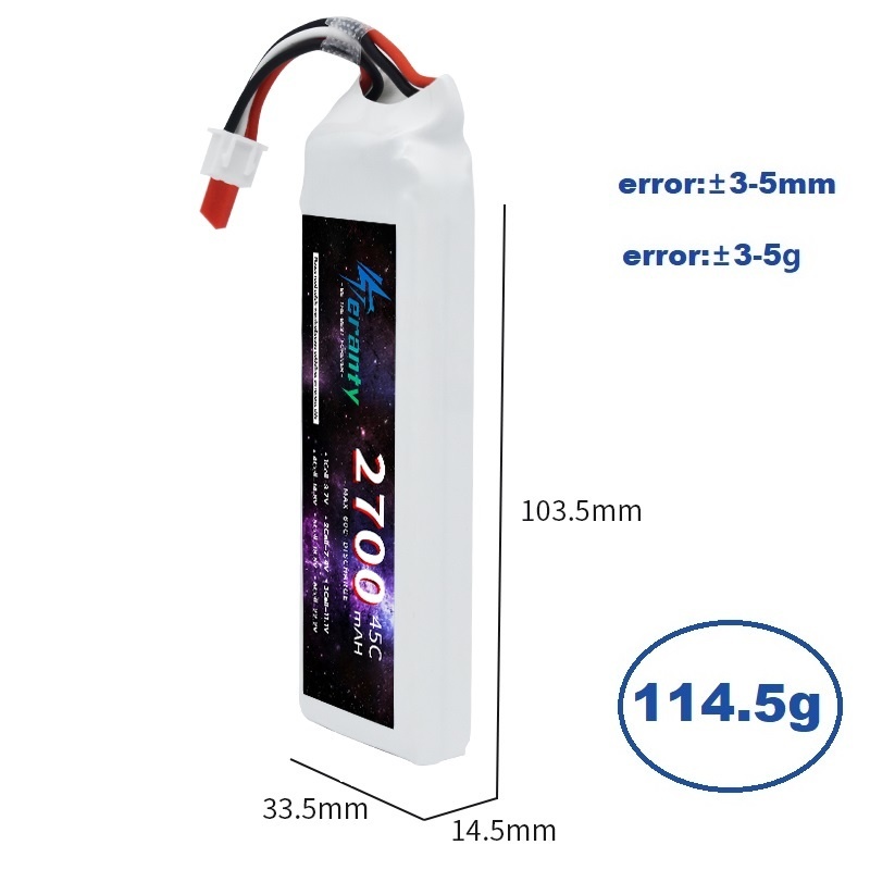 1/3PCS 2S 7.4V Lipo Battery 27 - Drone And Car review and price