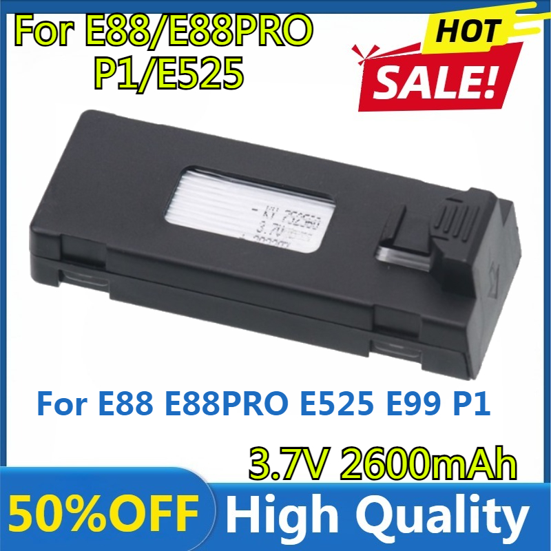 E88 Battery 3.7V 2600mAh Lipo  - Drone Rc E99 K3 review and price